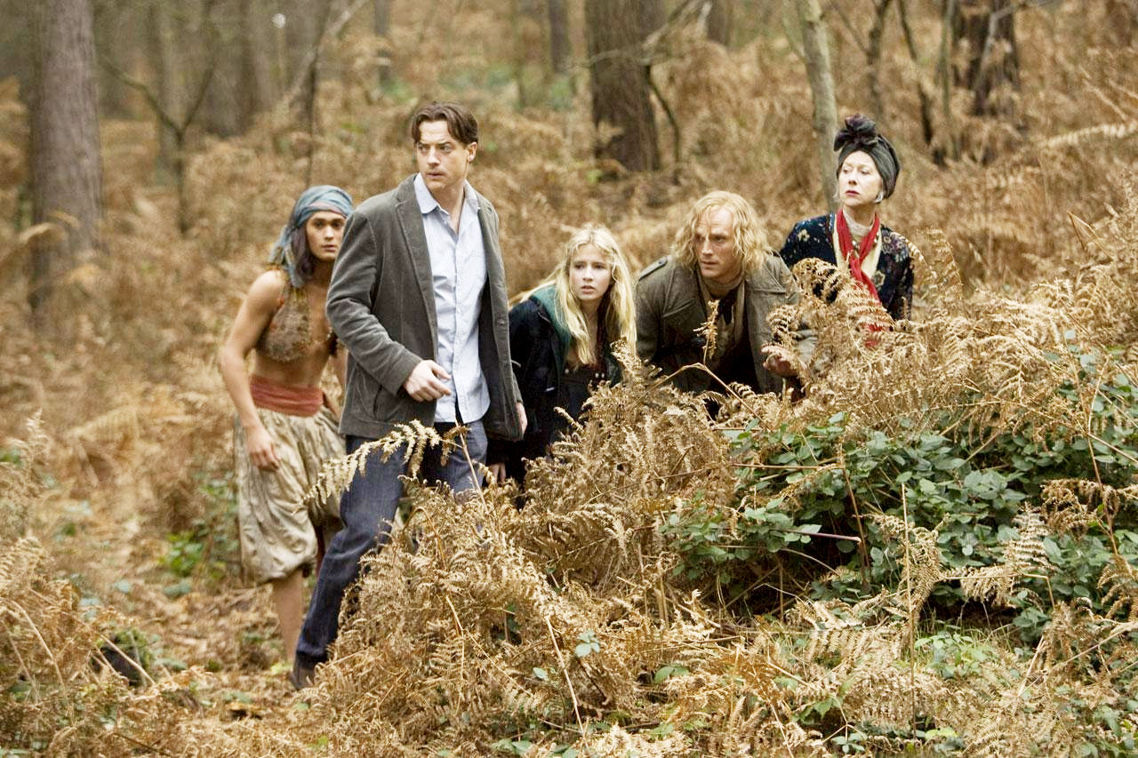 Rafi Gavron, Brendan Fraser, Eliza Bennett, Paul Bettany and Helen Mirren in New Line Cinema's Inkheart (2009)