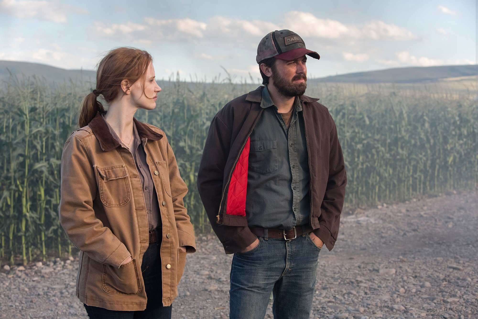 Jessica Chastain stars as Murph and Casey Affleck stars as Tom in Paramount Pictures' Interstellar (2014)