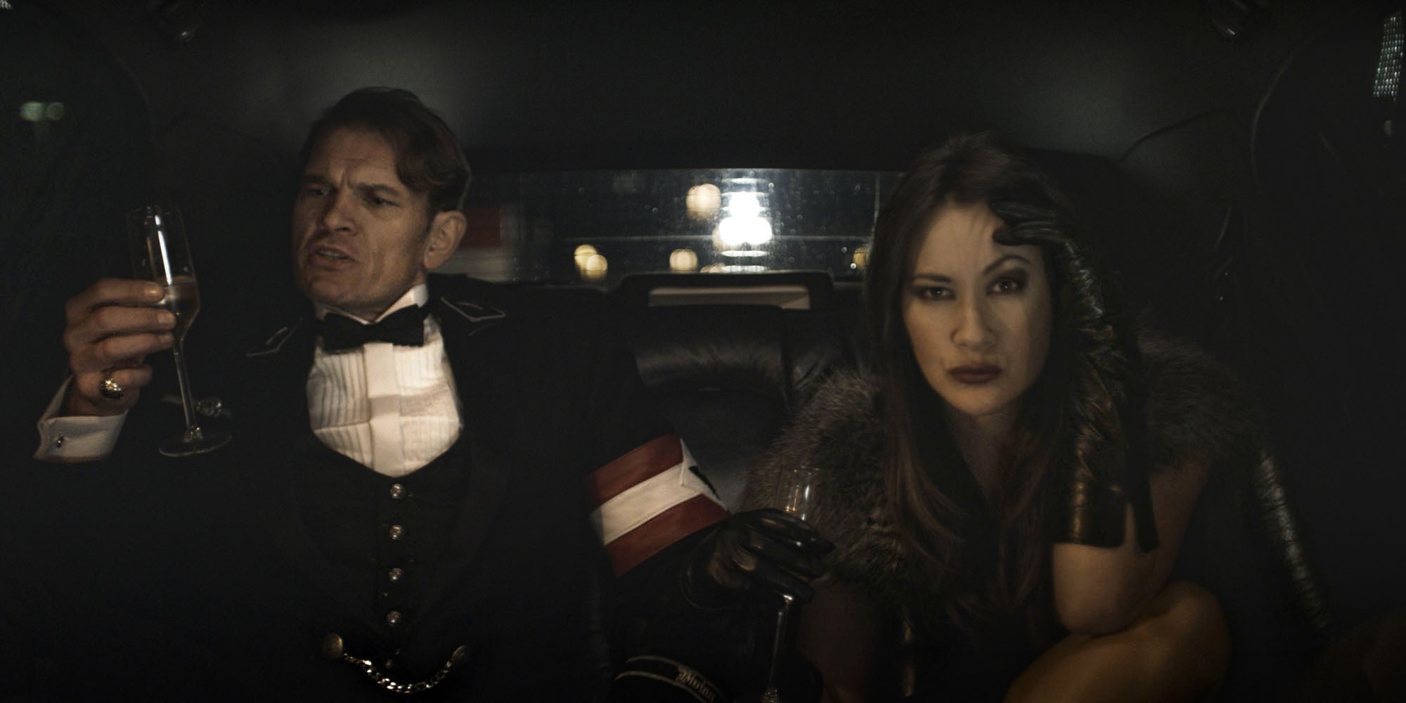 Gotz Otto stars as Klaus Adler and Peta Sergeant stars as Vivian Wagner in Entertainment One's Iron Sky (2012)