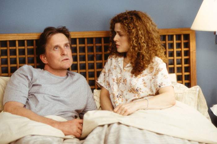 Michael Douglas and Bernadette Peters in 