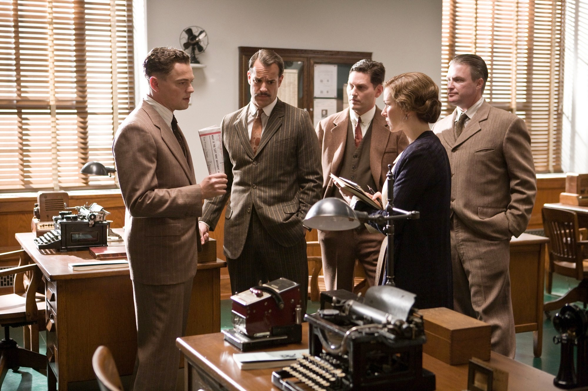 Leonardo DiCaprio, Naomi Watts, Christopher Shyer, Jeffrey Donovan and Armie Hammer in Warner Bros. Pictures' J. Edgar (2011). Photo credit by Keith Bernstein.