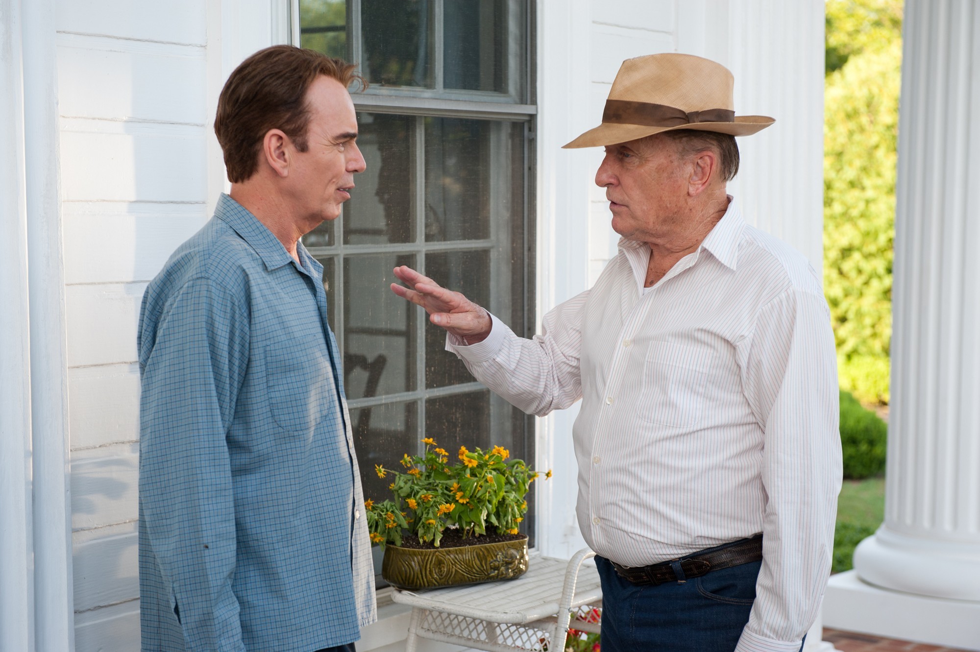 Billy Bob Thornton stars as Skip Caldwell and Robert Duvall stars as Jim Caldwell in Anchor Bay Films' Jayne Mansfield's Car (2013)