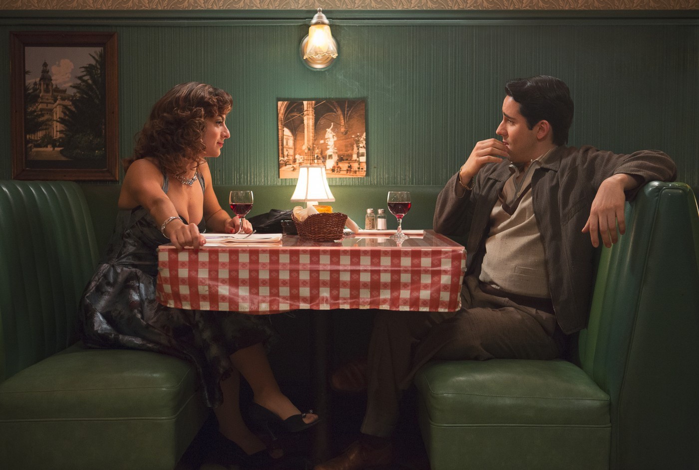 Renee Marino stars as Mary and John Lloyd Young stars as Frankie Valli in Warner Bros. Pictures' Jersey Boys (2014)