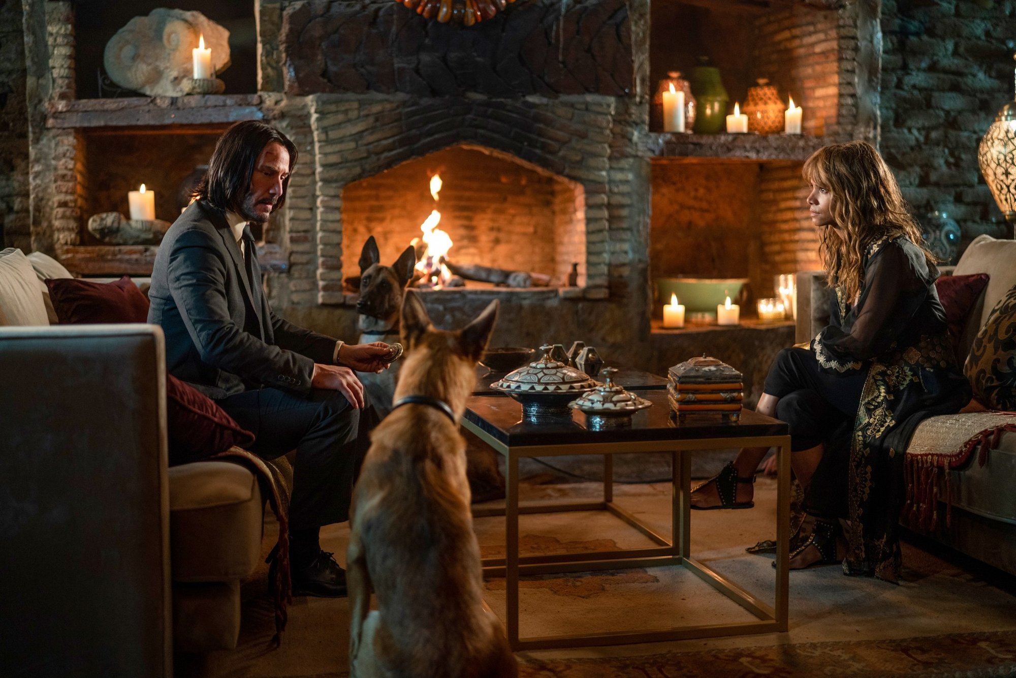 Keanu Reeves stars as John Wick and Halle Berry stars as Sofia in Summit Entertainment's John Wick: Chapter 3 - Parabellum (2019)