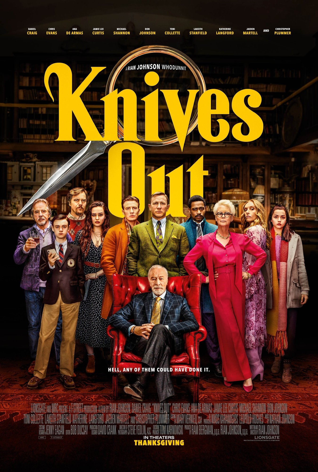 Poster of Lionsgate's Knives Out (2019)