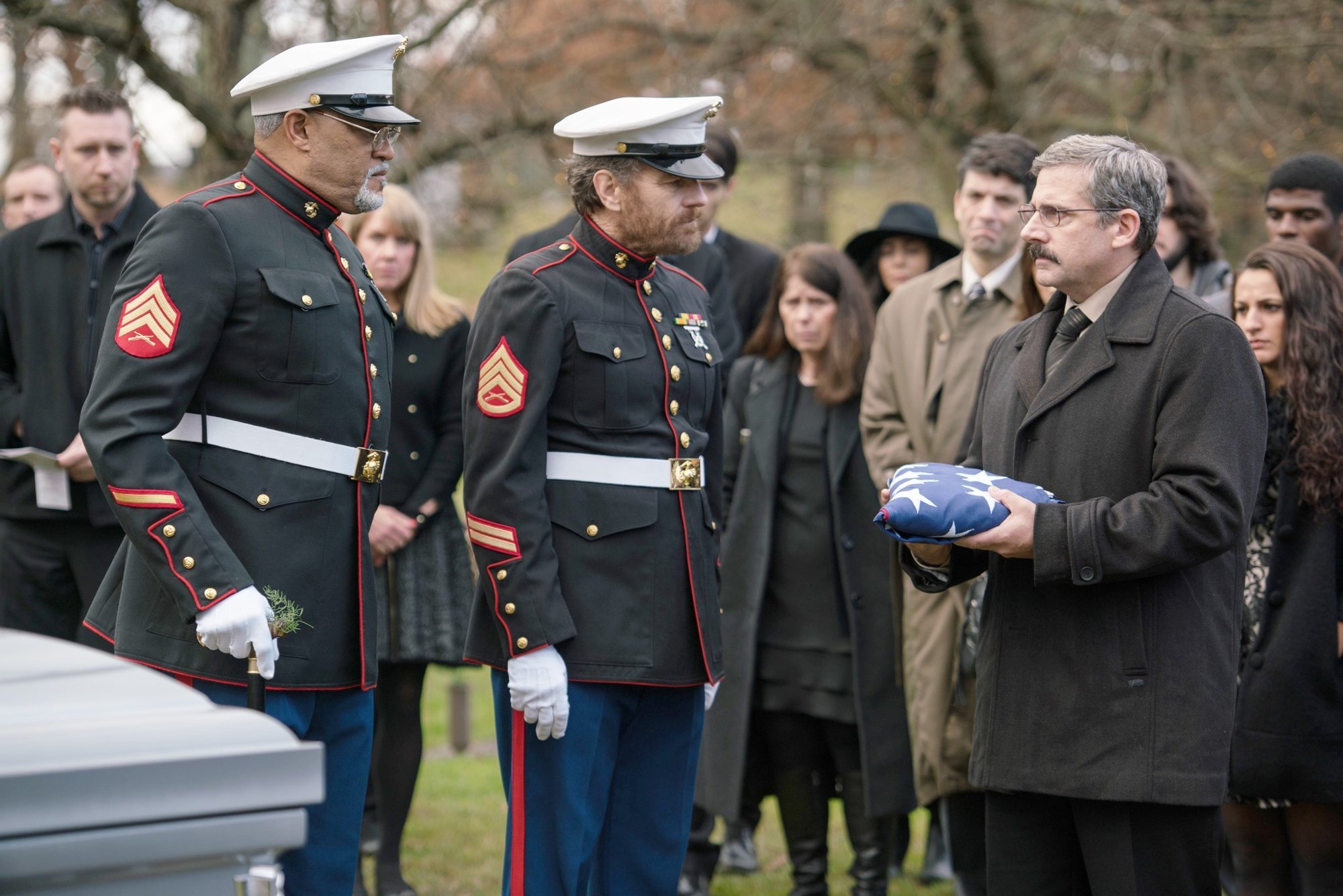 Laurence Fishburne, Bryan Cranston and Steve Carell in Amazon Studios' Last Flag Flying (2017)