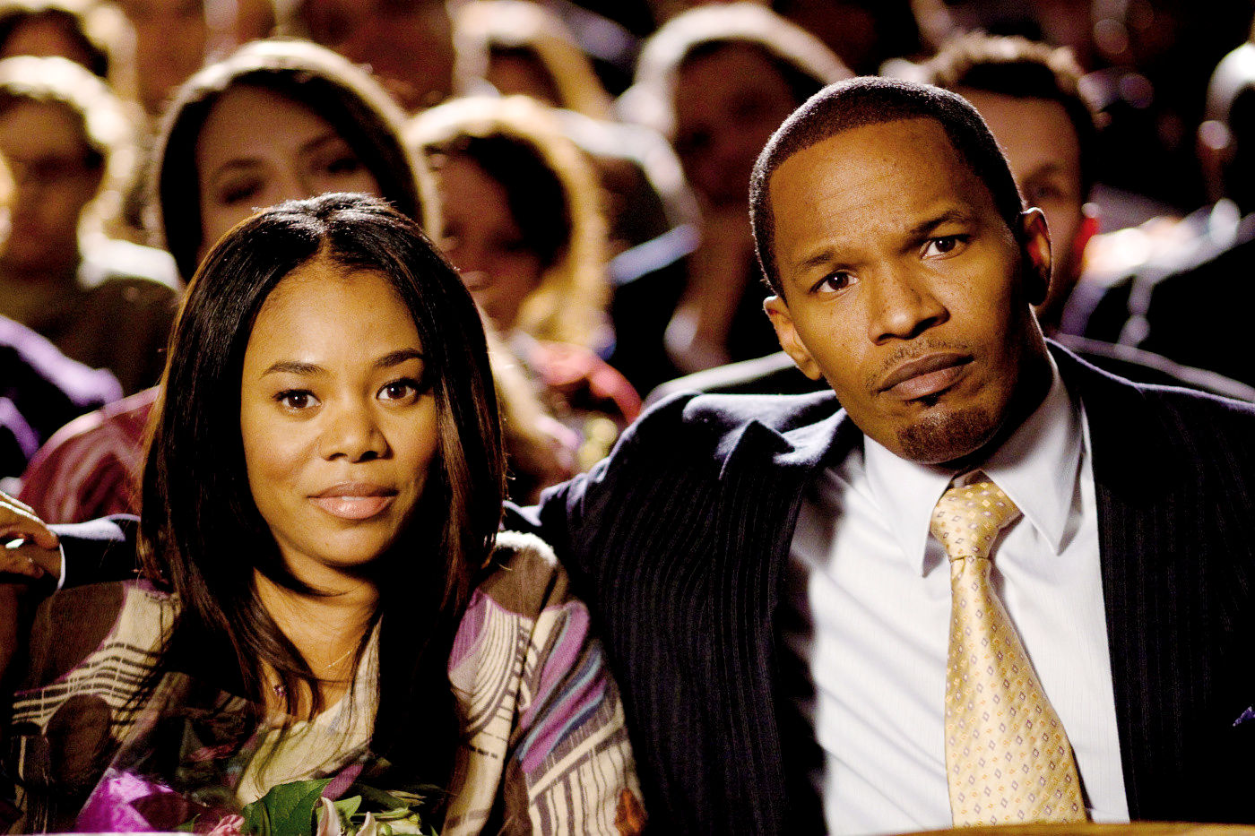 Regina Hall stars as Kelly Rice and Jamie Foxx stars as Nick Rice in Overture Films' Law Abiding Citizen (2009)