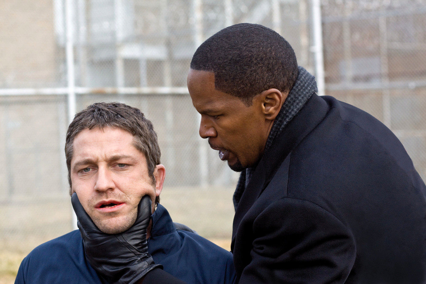Gerard Butler stars as Clyde Shelton and Jamie Foxx stars as Nick Rice in Overture Films' Law Abiding Citizen (2009)