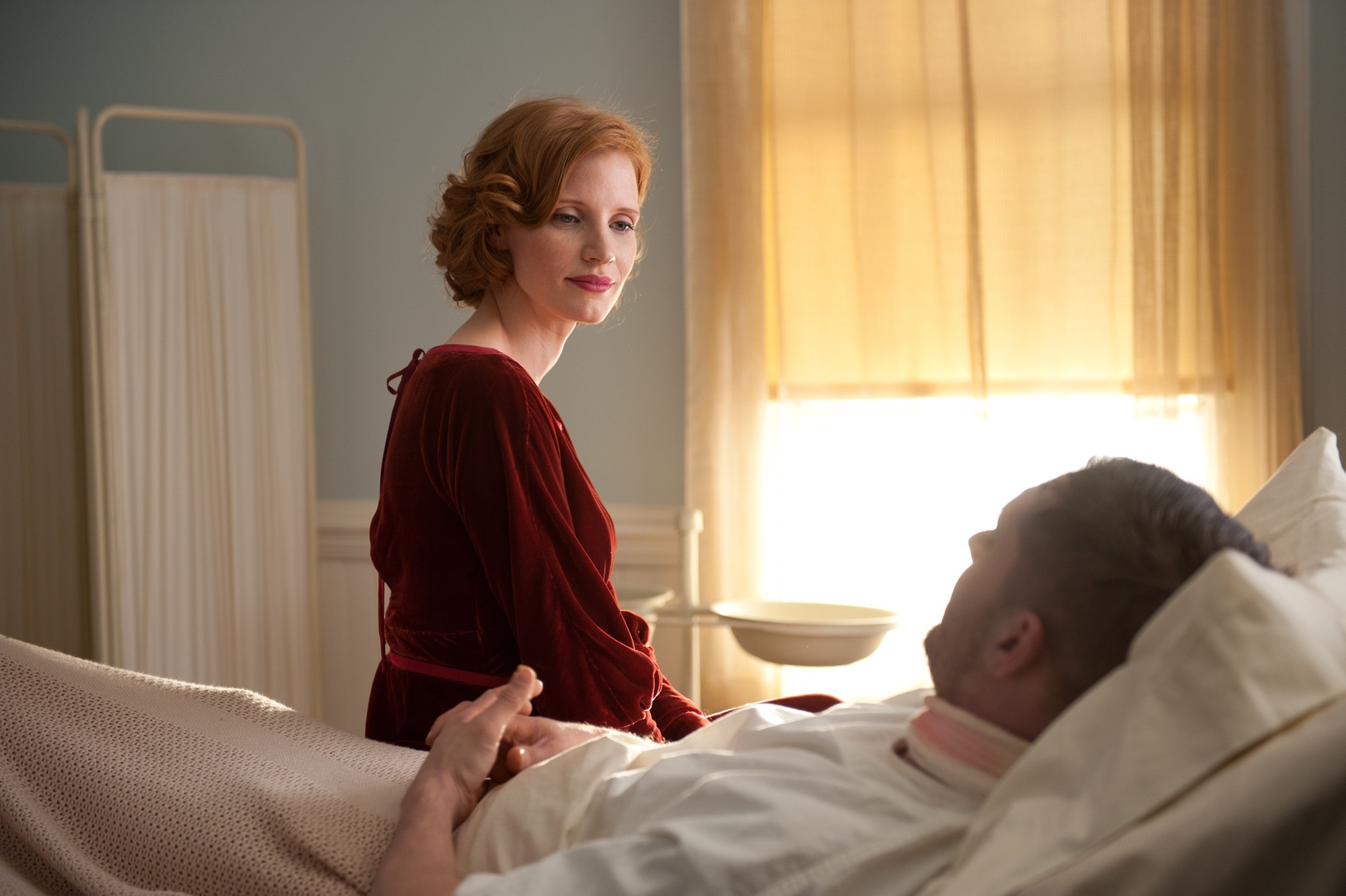 Jessica Chastain stars as Maggie and Tom Hardy stars as Forrest Bondurant in The Weinstein Company's Lawless (2012)