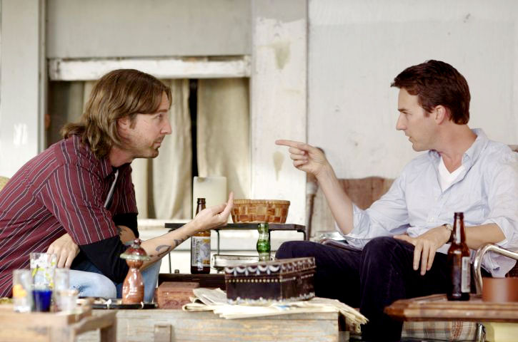 Tim Blake Nelson and Edward Norton (Bill Kincaid/Brady Kincaid) in Telepathic Studios' Leaves of Grass (2010)