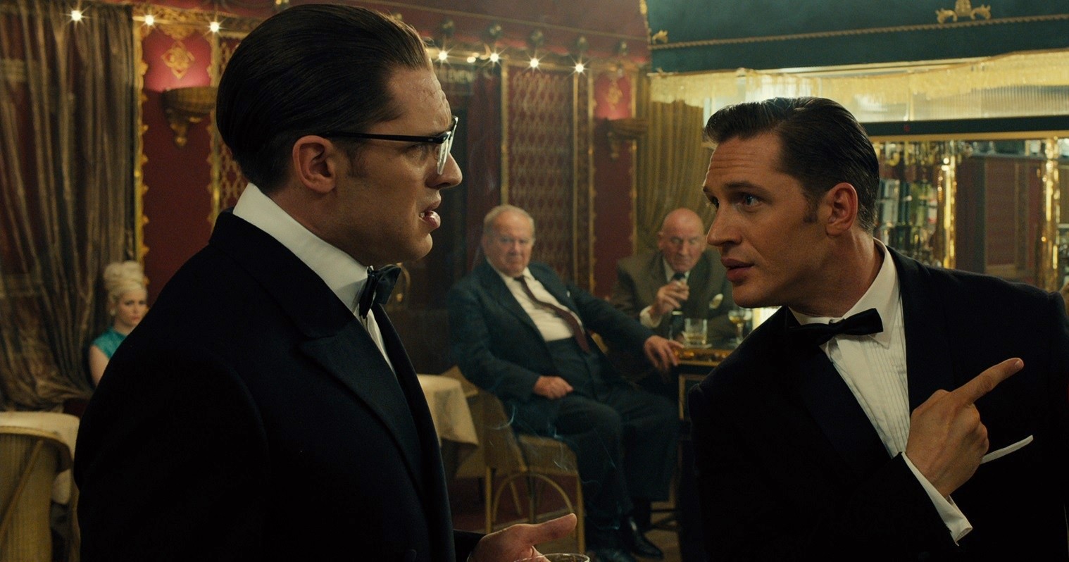 Tom Hardy stars as Ronald Kray/Reginald Kray in Universal Pictures' Legend (2015)