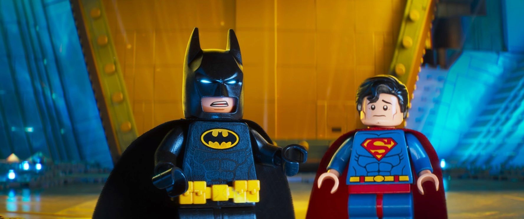 Batman/Bruce Wayne and Superman from Warner Bros. Pictures' The Lego Batman Movie (2017)