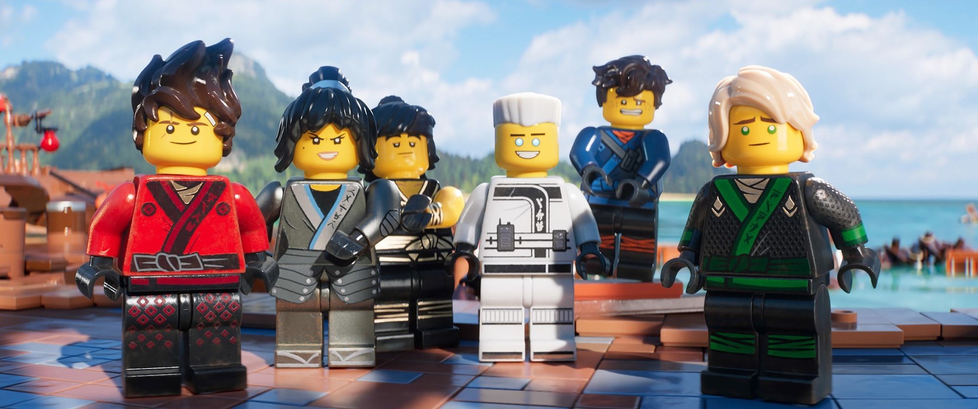 Kai, Nya, Cole, Zane, Jay and Lloyd from Warner Bros. Pictures' The Lego Ninjago Movie (2017)