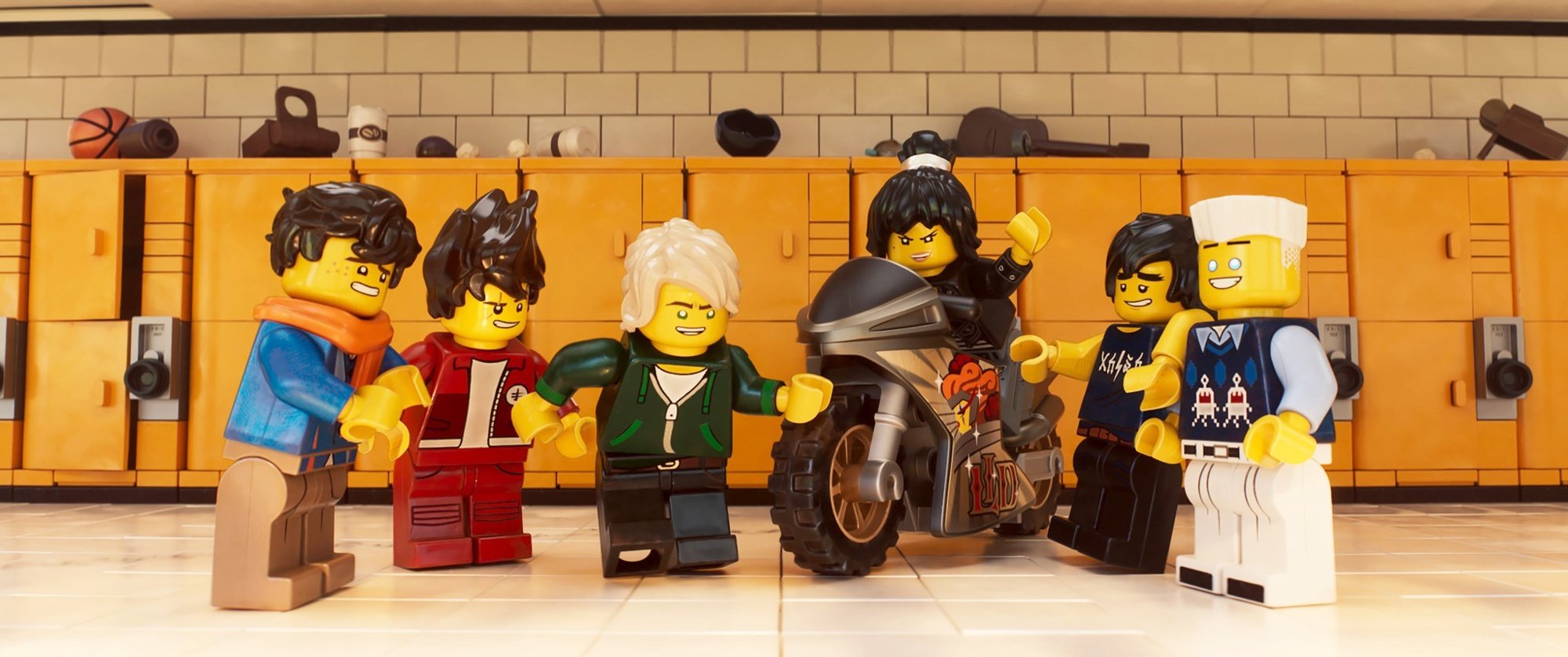 Jay, Kai, Lloyd, Nya, Cole and Zane from Warner Bros. Pictures' The Lego Ninjago Movie (2017)