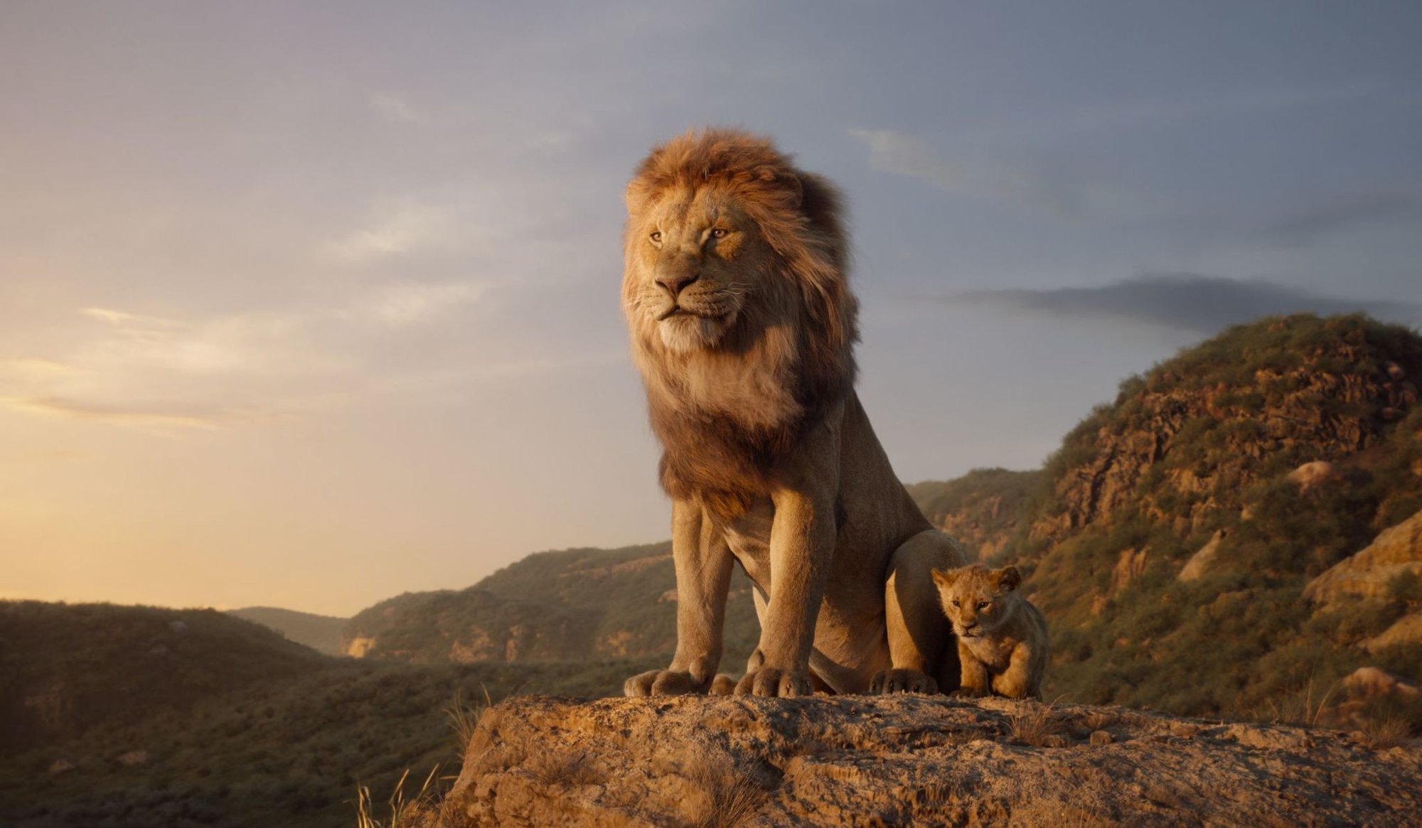 Mufasa and Young Simba from Walt Disney Pictures' The Lion King (2019)