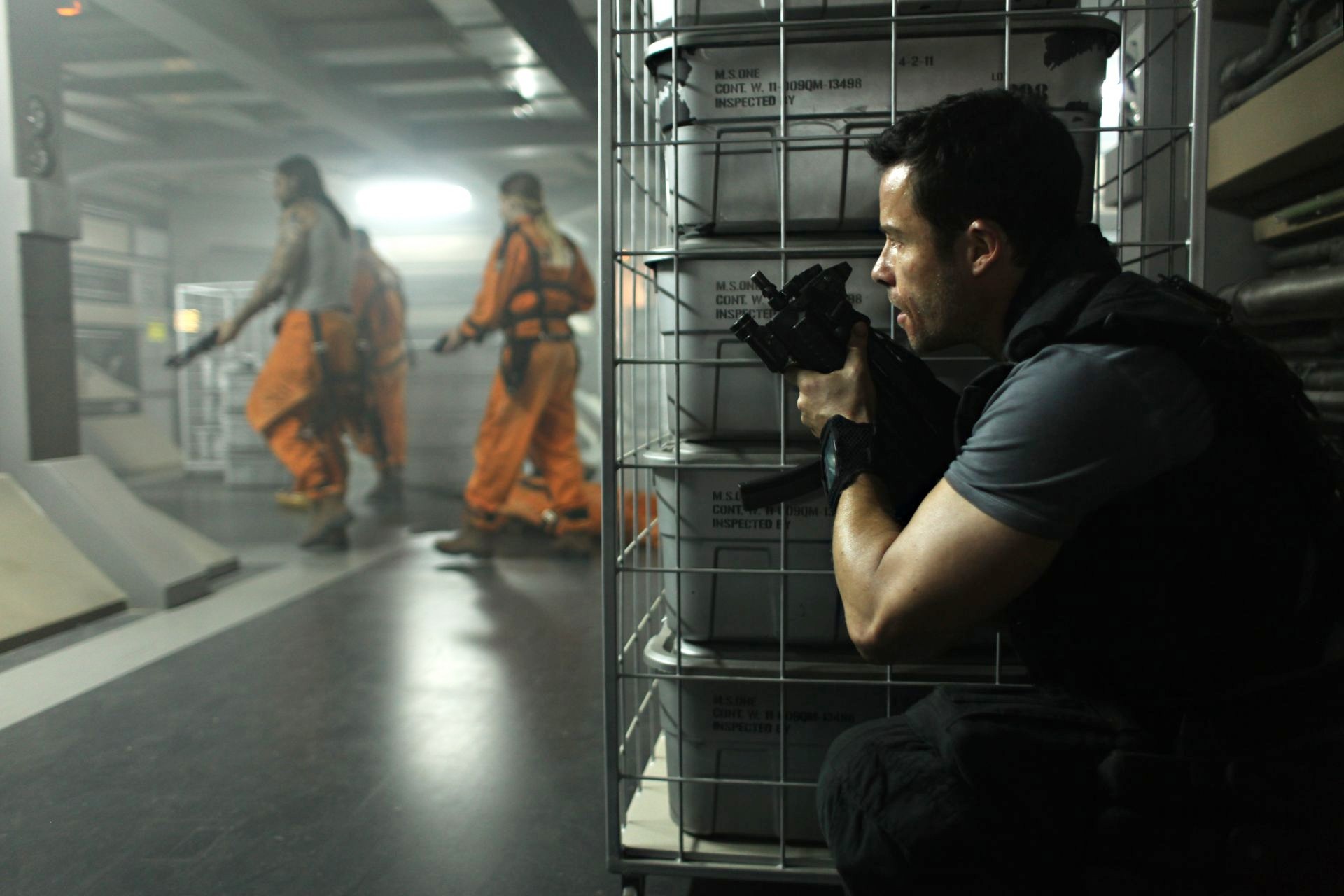 Guy Pearce stars as Snow in Europa Corp.'s Lockout (2012)