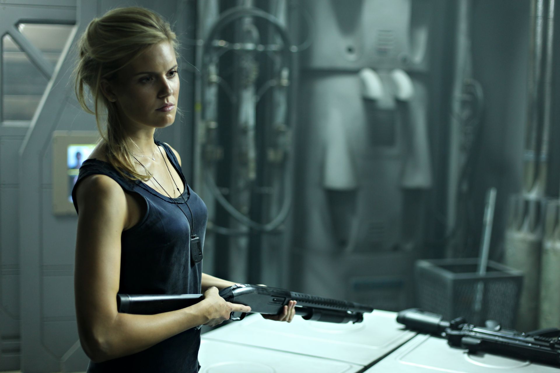 Maggie Grace stars as Emilie Warnock in Europa Corp.'s Lockout (2012)