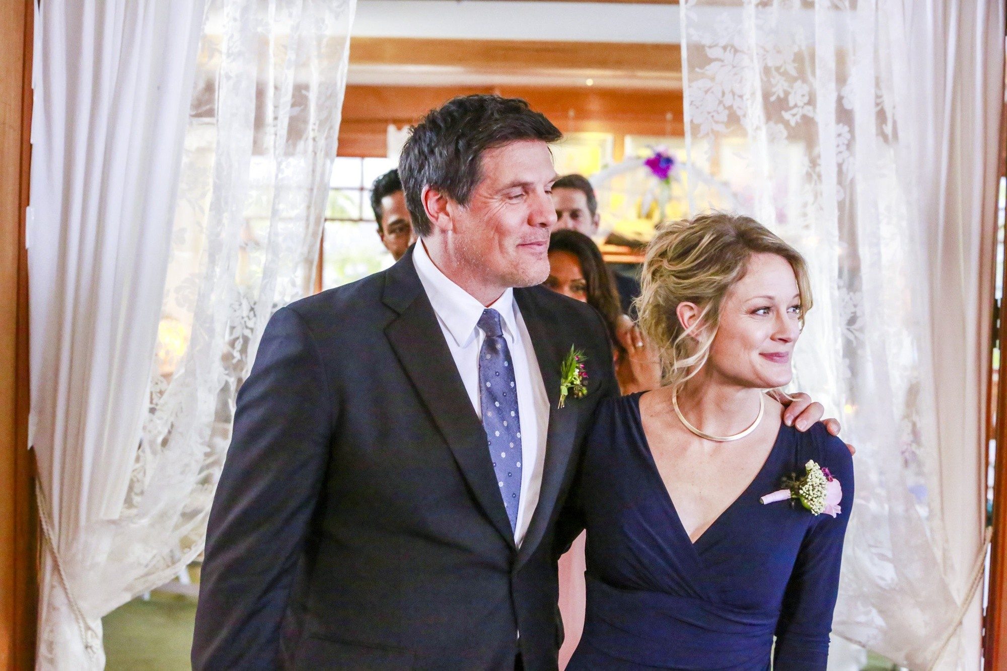 Paul Johansson stars as David and Teri Polo stars as Chloe in Hallmark Channel's Love, Again (2015)