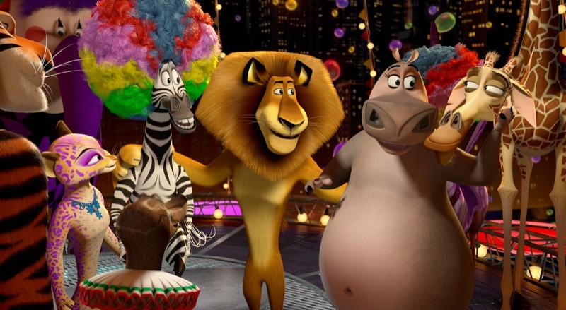 Gia the Jaguar, Marty the Zebra, Alex the Lion, Gloria the Hippo and Melman the Giraffe of DreamWorks Animation's Madagascar 3: Europe's Most Wanted (2012)