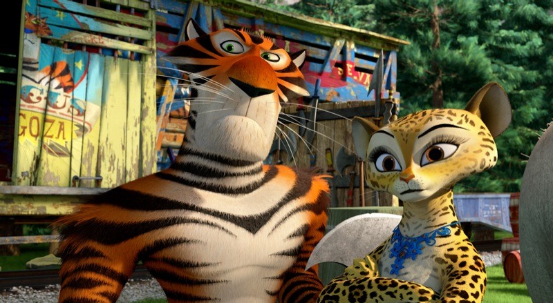 Vitaly the Tiger and Gia the Jaguar of DreamWorks Animation's Madagascar 3: Europe's Most Wanted (2012)