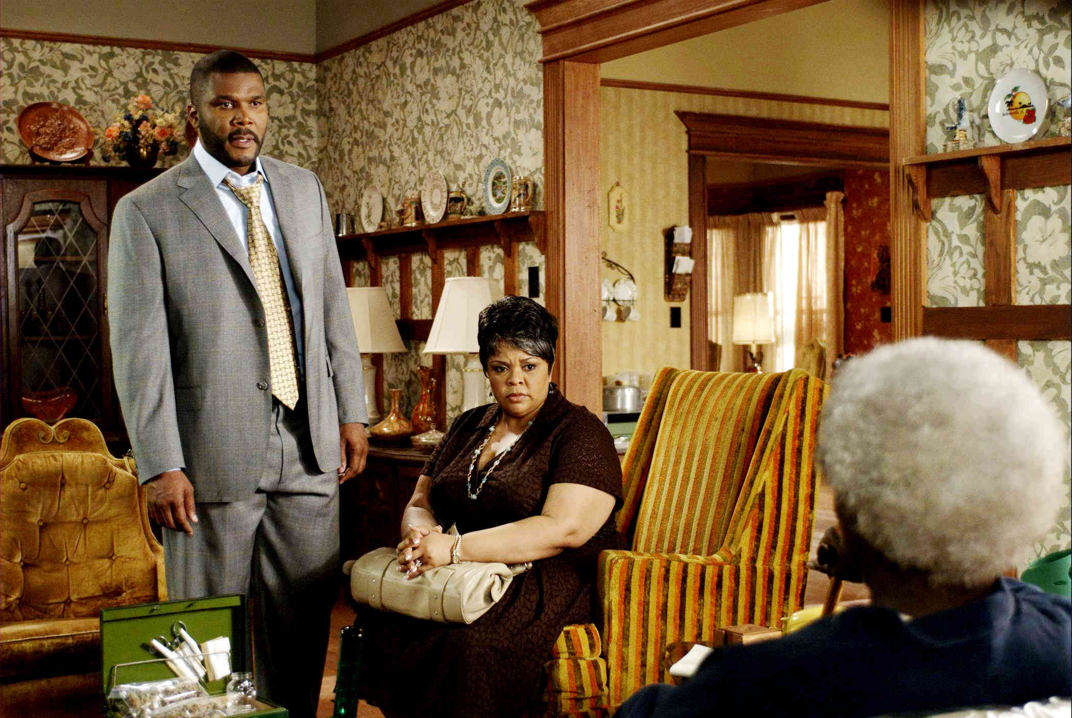 Tyler Perry stars as Brian and Tamela J. Mann stars as Cora in Lionsgate Films' Madea Goes to Jail (2009). Photo credit by Alfeo Dixon.