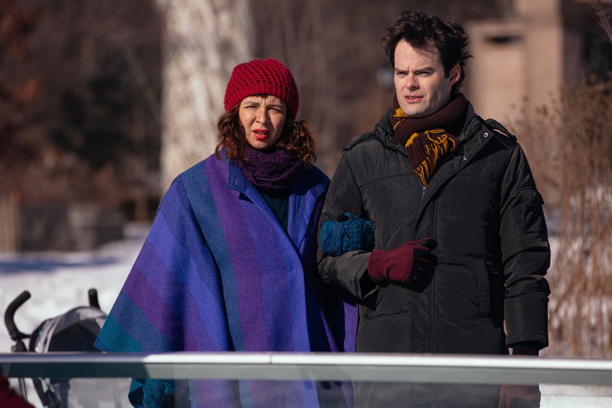 Maya Rudolph stars as Felicia and Bill Hader stars as Tony in Sony Pictures Classics' Maggie's Plan (2016)