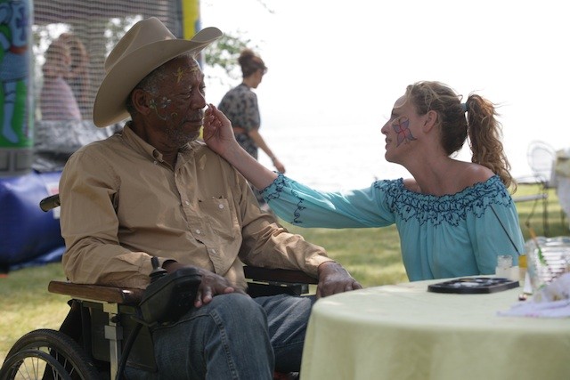 Morgan Freeman stars as Monte Wildhorn and Virginia Madsen stars as Mrs. O'Neil in Magnolia Pictures' The Magic of Belle Isle (2012)