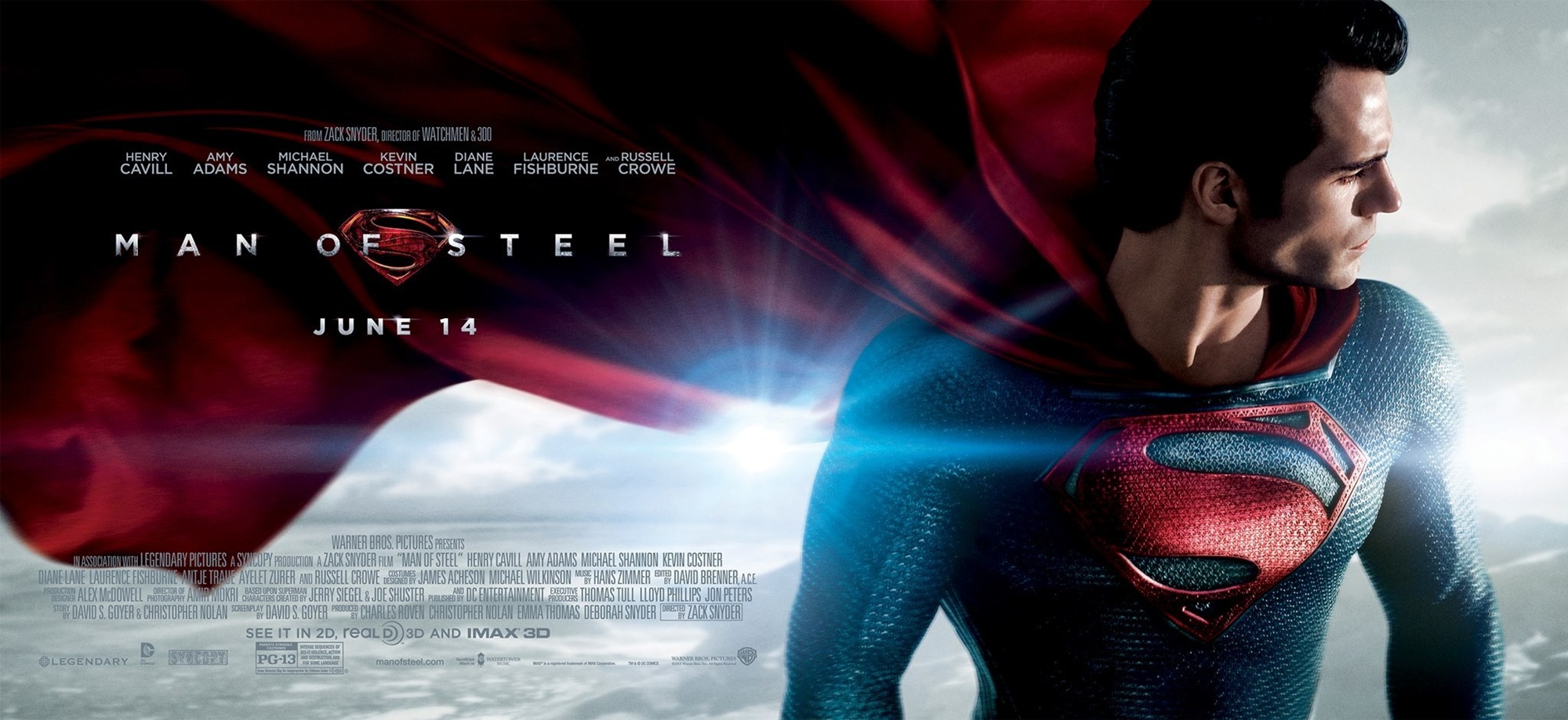 Poster of Warner Bros. Pictures' Man of Steel (2013)