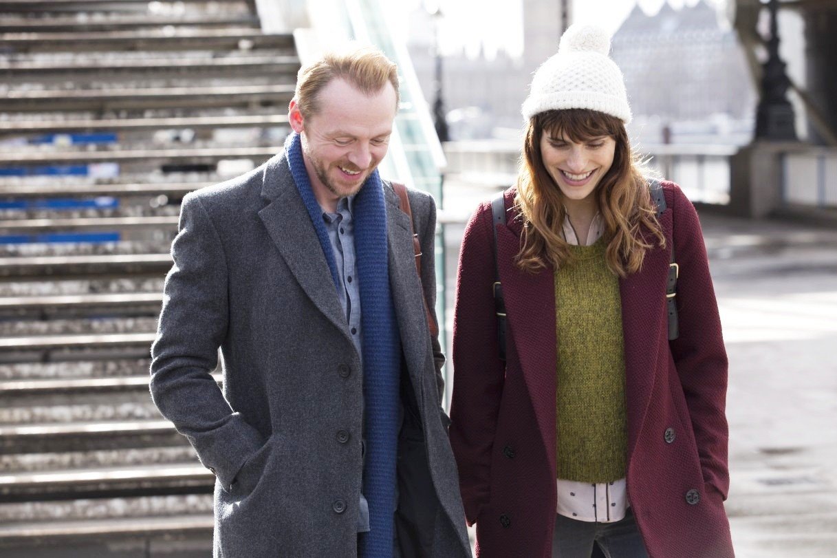 Simon Pegg stars as Jack and Lake Bell stars as Nancy in Saban Films' Man Up (2015). Photo credit by Giles Keyte.
