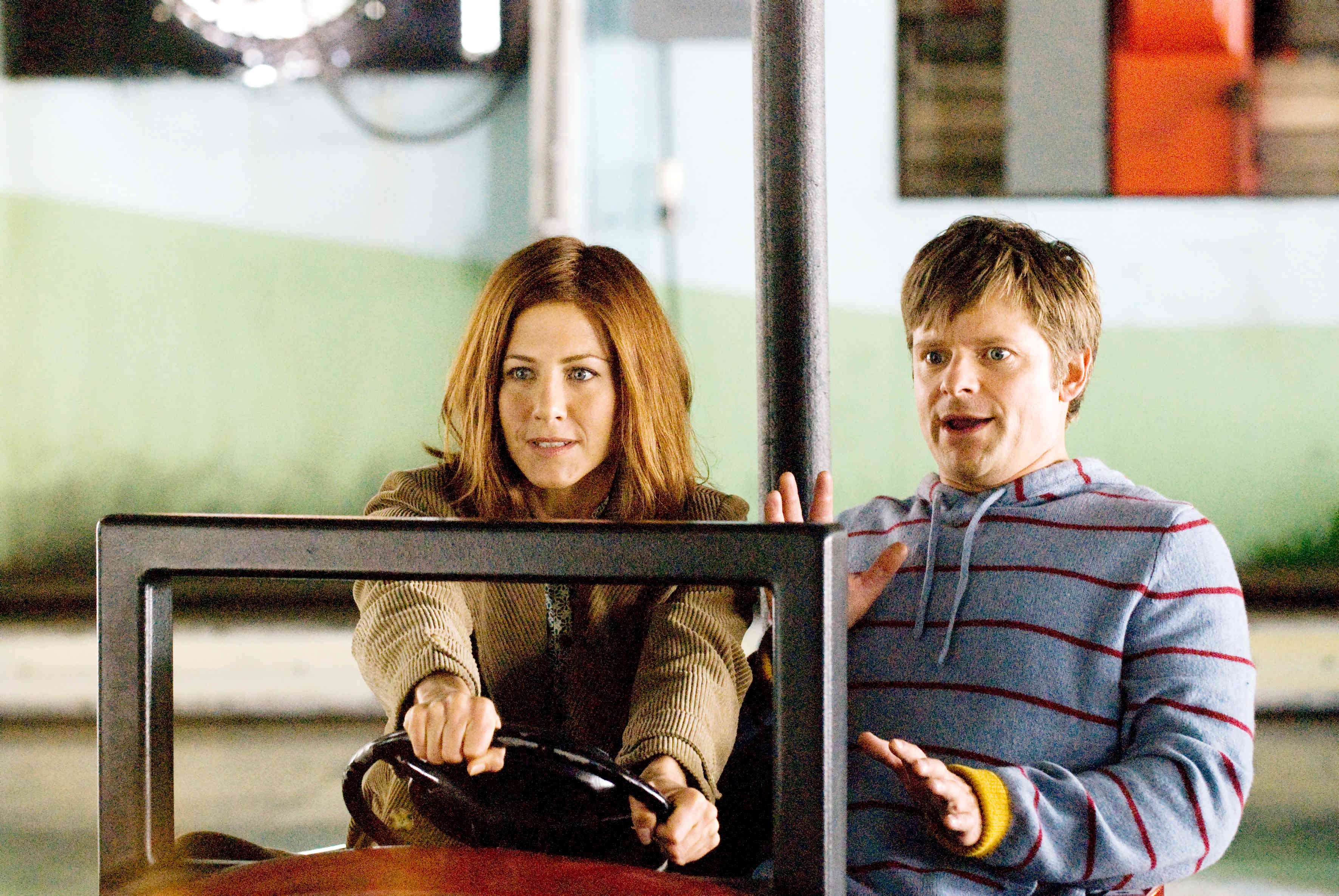 Jennifer Aniston Sue Claussen and Steve Zahn stars as Mike Cranshaw in MGM's Management (2009). Photo credit by Suzanne Hanover.