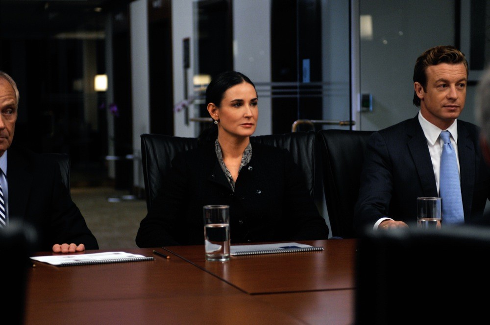 Demi Moore stars as Sarah Robertson and Simon Baker stars as Jared Cohen in Roadside Attractions' Margin Call (2011)