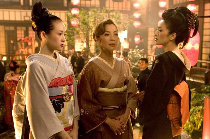 Zhang Ziyi, Michelle Yeoh and Gong Li in Columbia Pictures' Memoirs of a Geisha (2005)