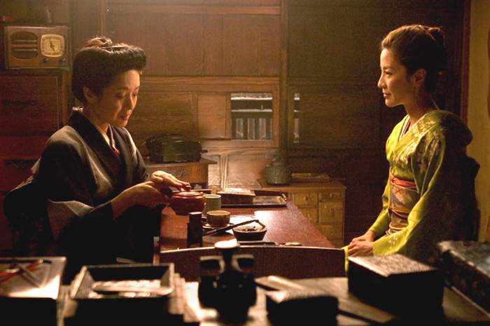 Kaori Momoi and Michelle Yeoh in Columbia Pictures' Memoirs of a Geisha (2005)