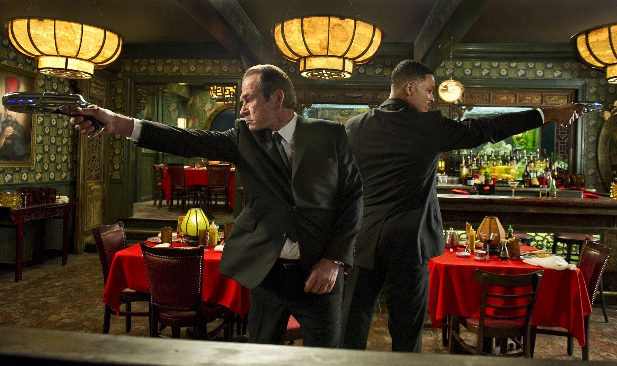 Tommy Lee Jones stars as Agent K and Will Smith stars as Agent J in Columbia Pictures' Men in Black 3 (2012)