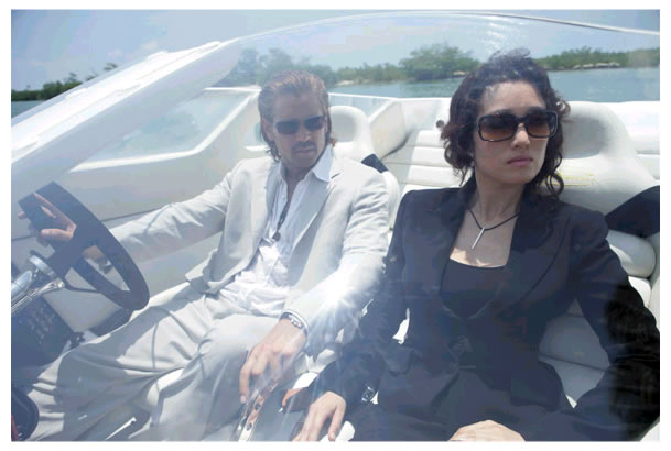 Colin Farrell as Det. Sonny Crockett and Gong Li as Isabella in Universal Pictures' Miami Vice (2006)