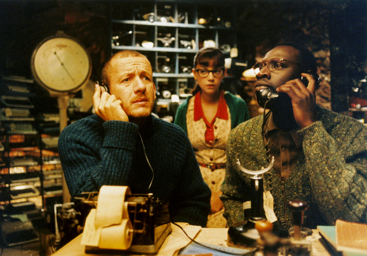 Dany Boon, Marie-Julie Baup and Omar Sy in Sony Pictures Classics' Micmacs (2010)