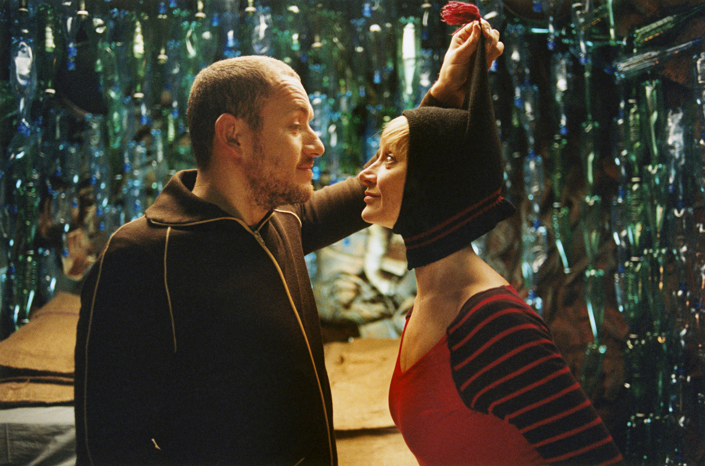 Dany Boon stars as Bazil and Julie Ferrier stars as La Mome Caoutchouc in Sony Pictures Classics' Micmacs (2010)