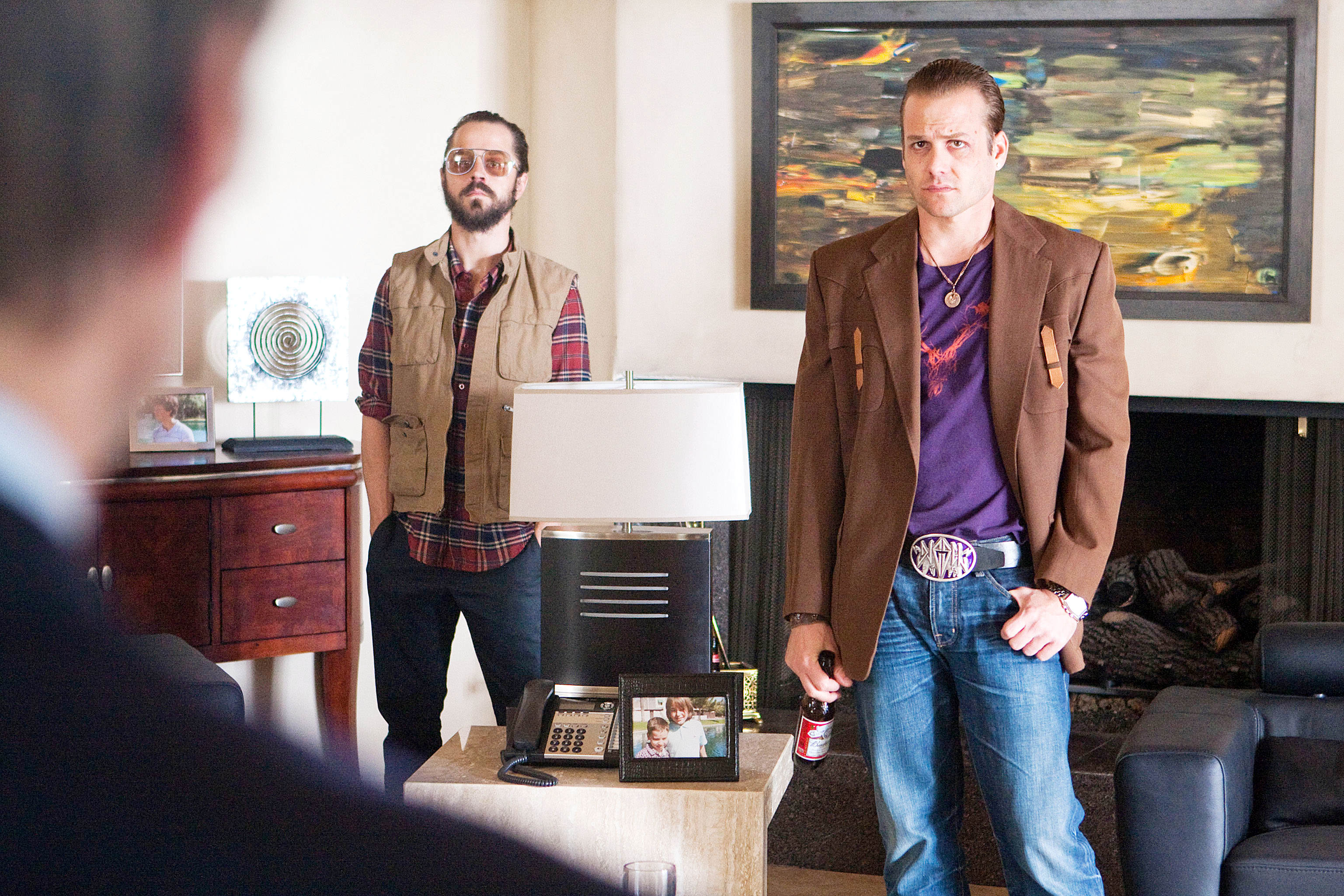 Giovanni Ribisi stars as Wayne Beering and Gabriel Macht stars as Buck Dolby in Paramount Vantage's Middle Men (2010)