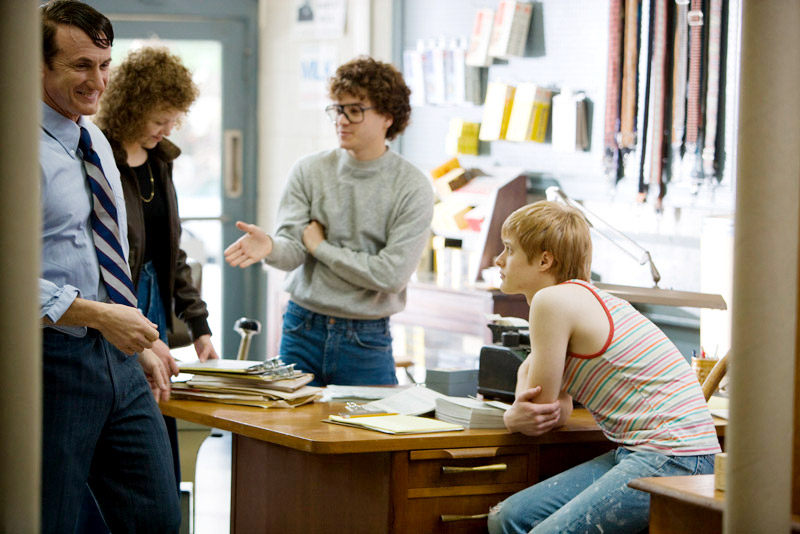 Sean Penn, Alison Pill, Emile Hirsch and Lucas Grabeel in Focus Features' Milk (2008)