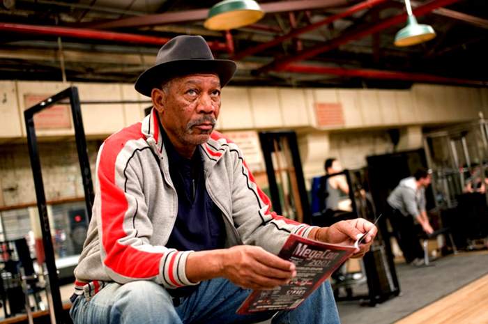Morgan Freeman as Eddie Scrap-Iron Dupris in Warner Bros.' Million Dollar Baby (2004)