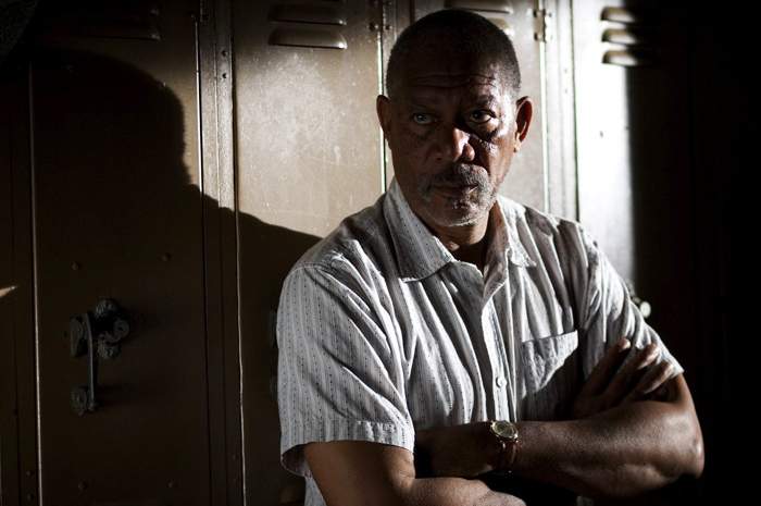 Morgan Freeman as Eddie Scrap-Iron Dupris in Warner Bros.' Million Dollar Baby (2004)
