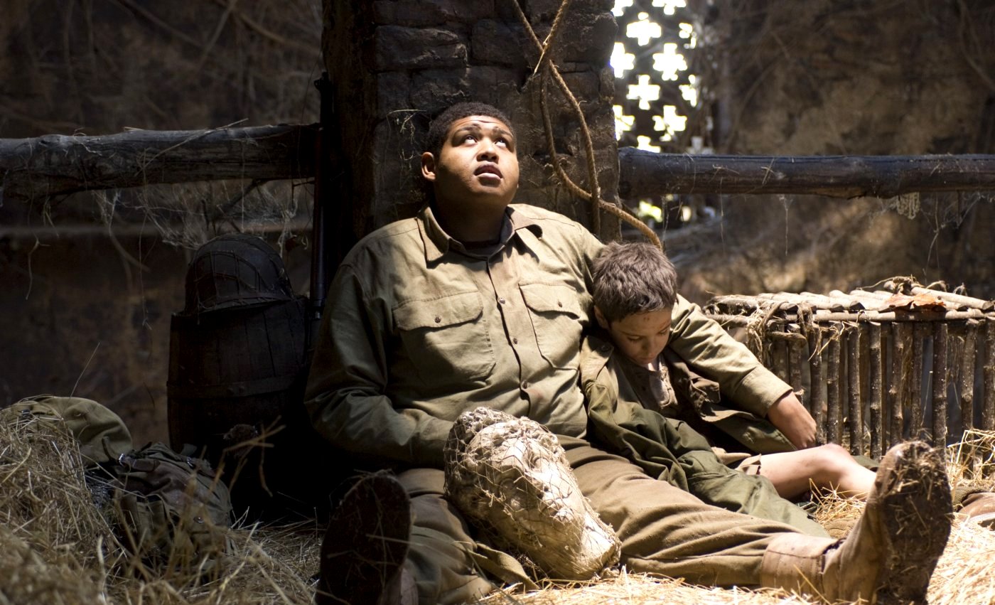 Omar Benson Miller stars as Private First Class Sam Train and Matteo Sciabordi stars as Angelo Torancelli 'The Boy' in Buena Vista Pictures' Miracle at St. Anna (2008)
