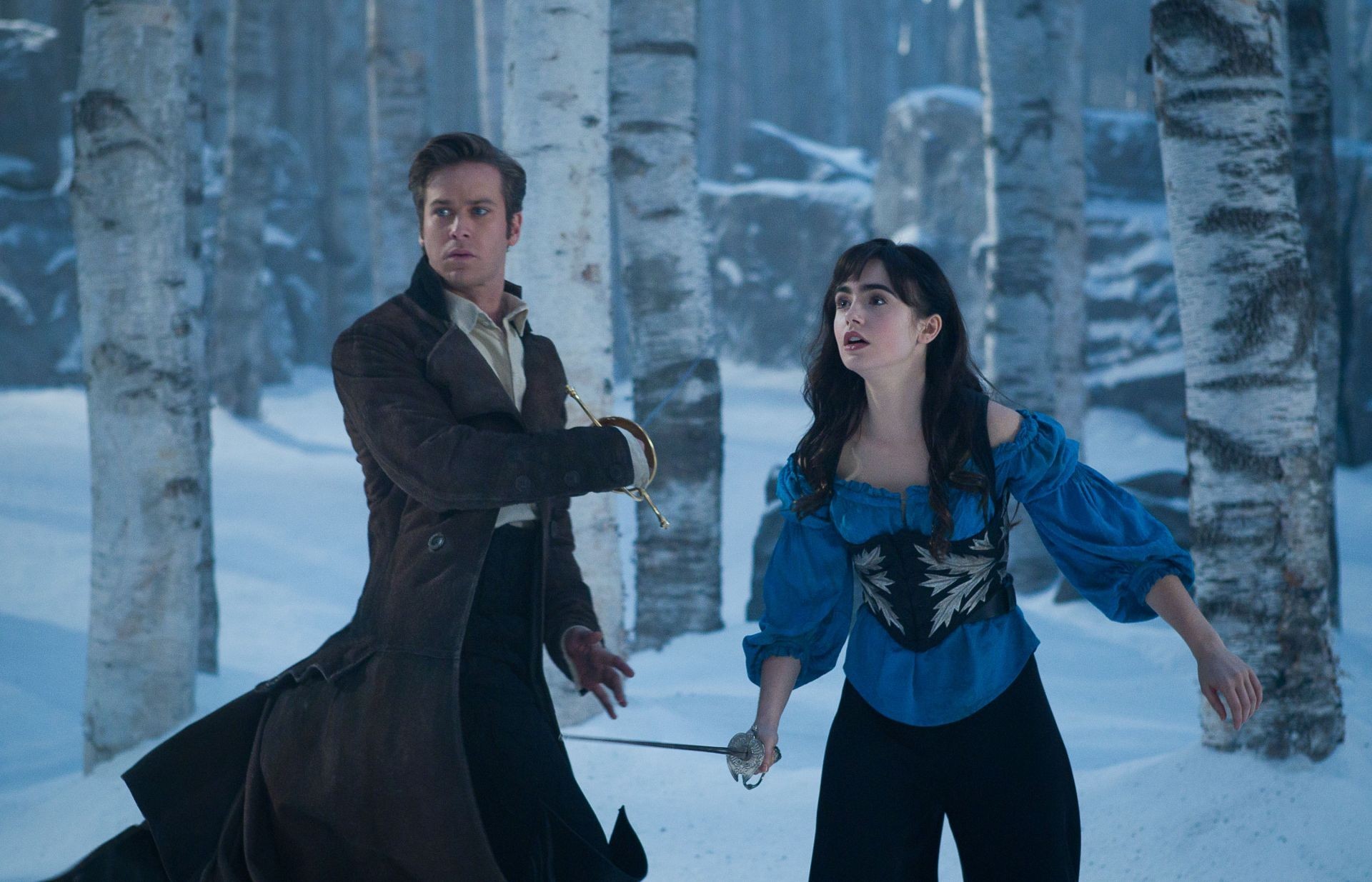 Armie Hammer stars as Prince Andrew Alcott and Lily Collins stars as Snow White in Relativity Media's Mirror Mirror (2012). Photo credit by Jan Thijs.