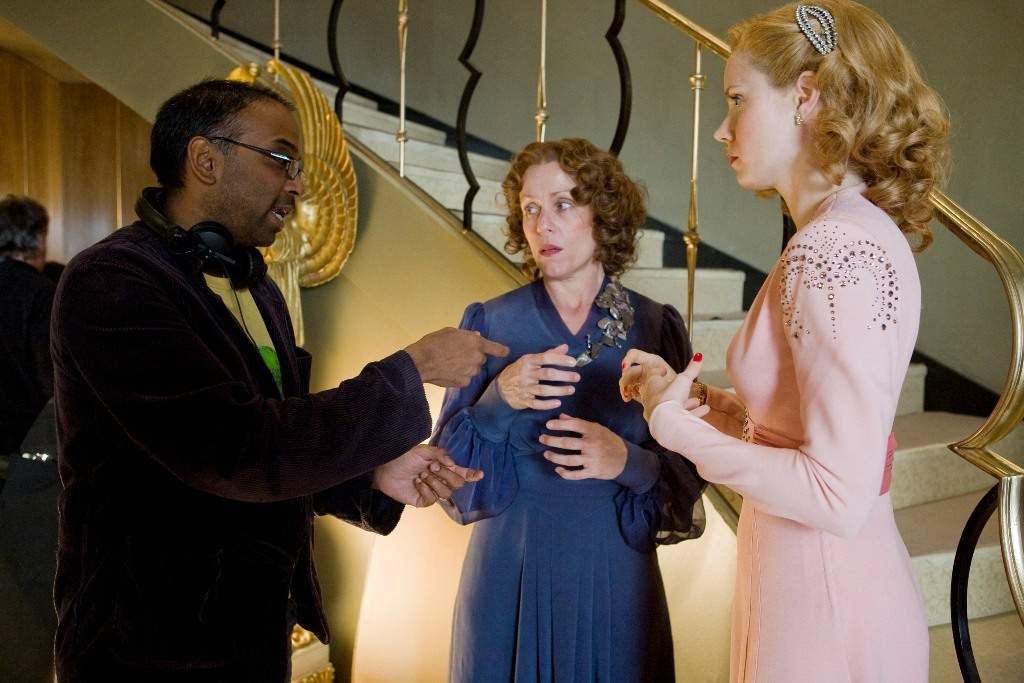 Bharat Nalluri (Director), Frances McDormand and Amy Adams in Focus Features' MISS PETTIGREW LIVES FOR A DAY (2008)