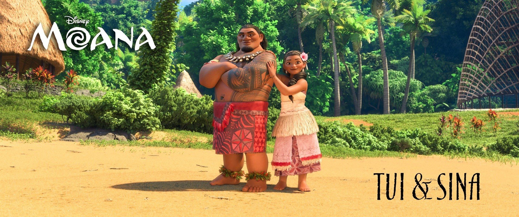 Chief Tui and Sina from Walt Disney Pictures' Moana (2016)