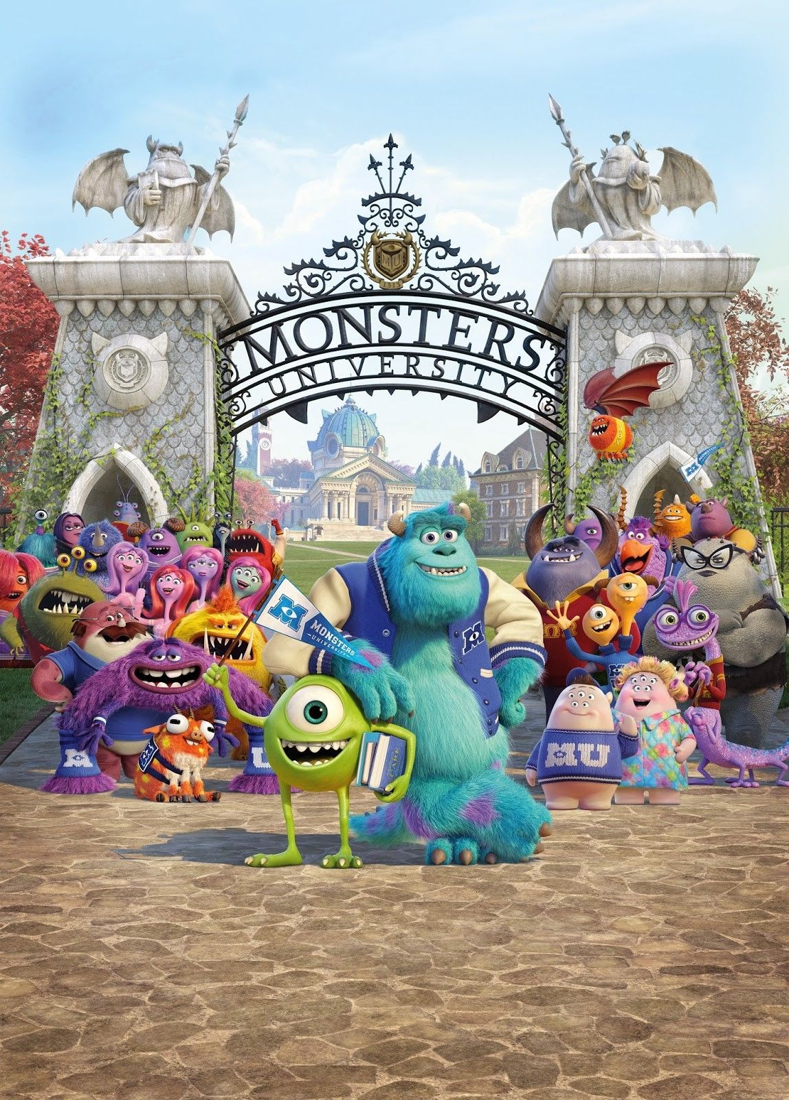 James P. Sullivan, Mike Wazowski and friends from Walt Disney Pictures' Monsters University (2013)