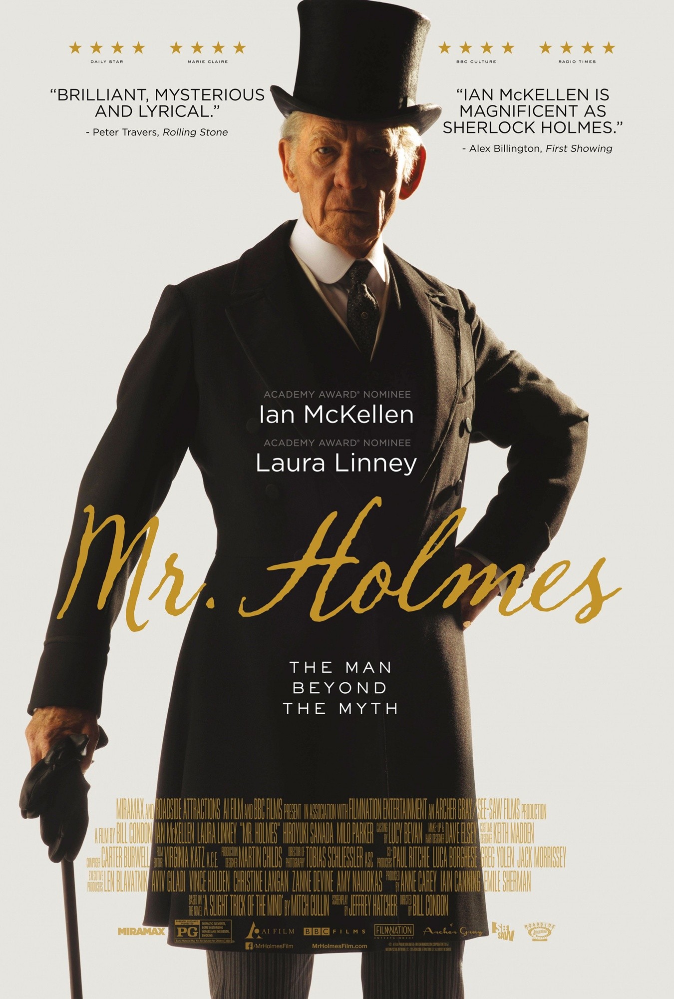 Poster of Roadside Attractions' Mr. Holmes (2015)
