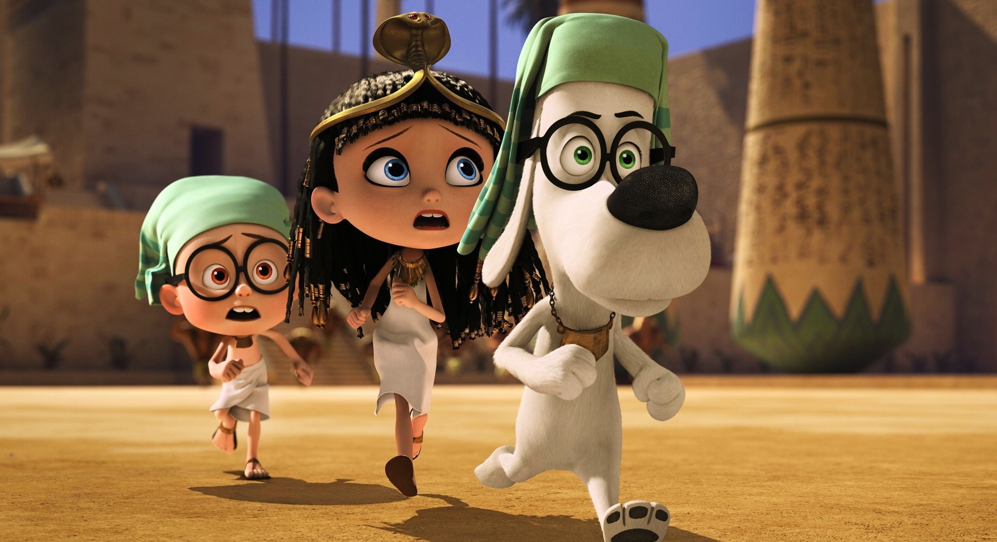 Sherman, Penny Peterson and Mr. Peabody from 20th Century Fox's Mr. Peabody & Sherman (2014)