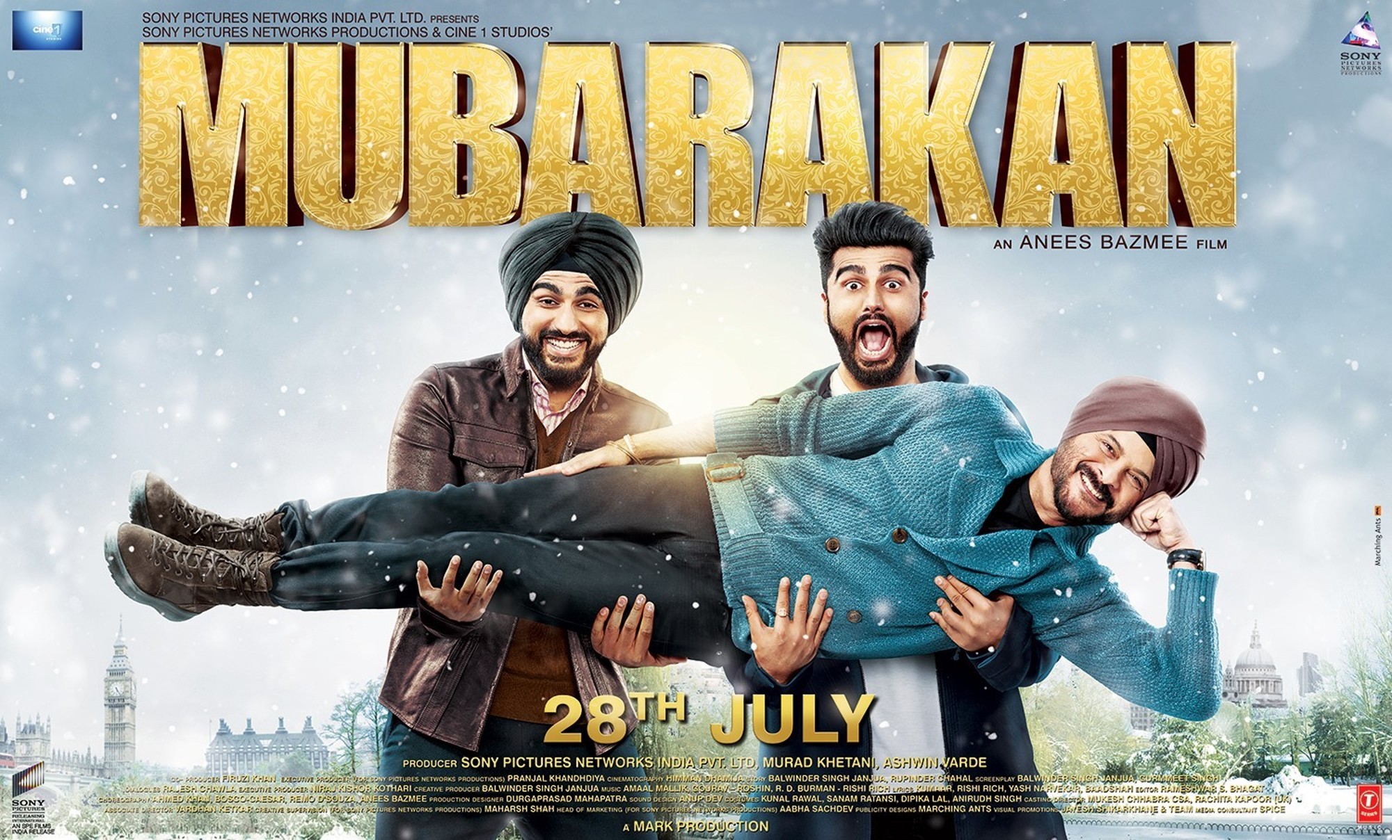 Poster of Sony Pictures' Mubarakan (2017)
