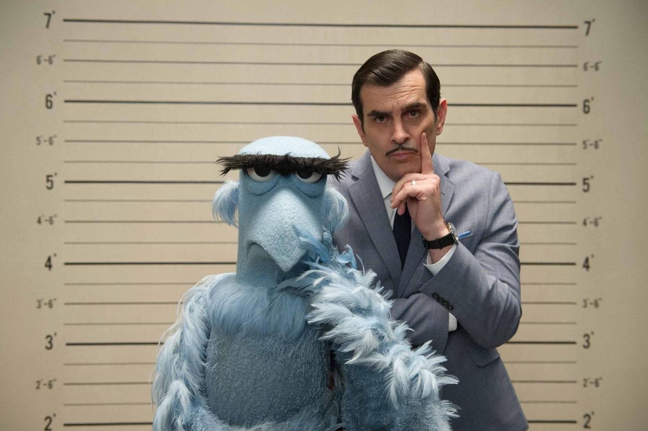 Sam the Eagle and Ty Burrell (Jean Pierre Napoleon) in Walt Disney Pictures' Muppets Most Wanted (2014)